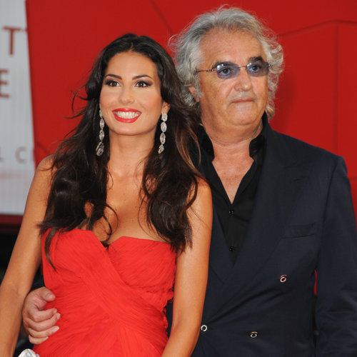 Flavio Briatore y Elisabetta Gregoraci, padres de un niño