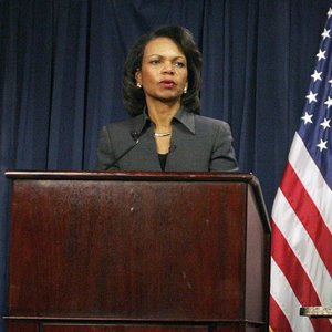 Secretaria de Estado norteamericana, Condoleezza Rice.