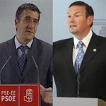 Ibarretxe entra en el Palacio de Justicia flanqueado por Urkullu y Ardanza