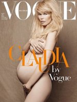 Claudia Schiffer, desnuda y embarazada para 'Vogue'