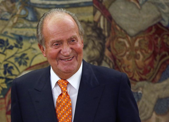 File photo of Spain's King Juan Carlos during an audience at the Zarzuela Palace