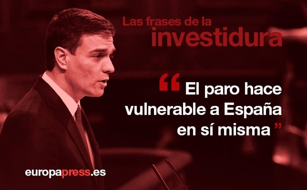 Diez frases del discurso de investidura de Pedro Sánchez