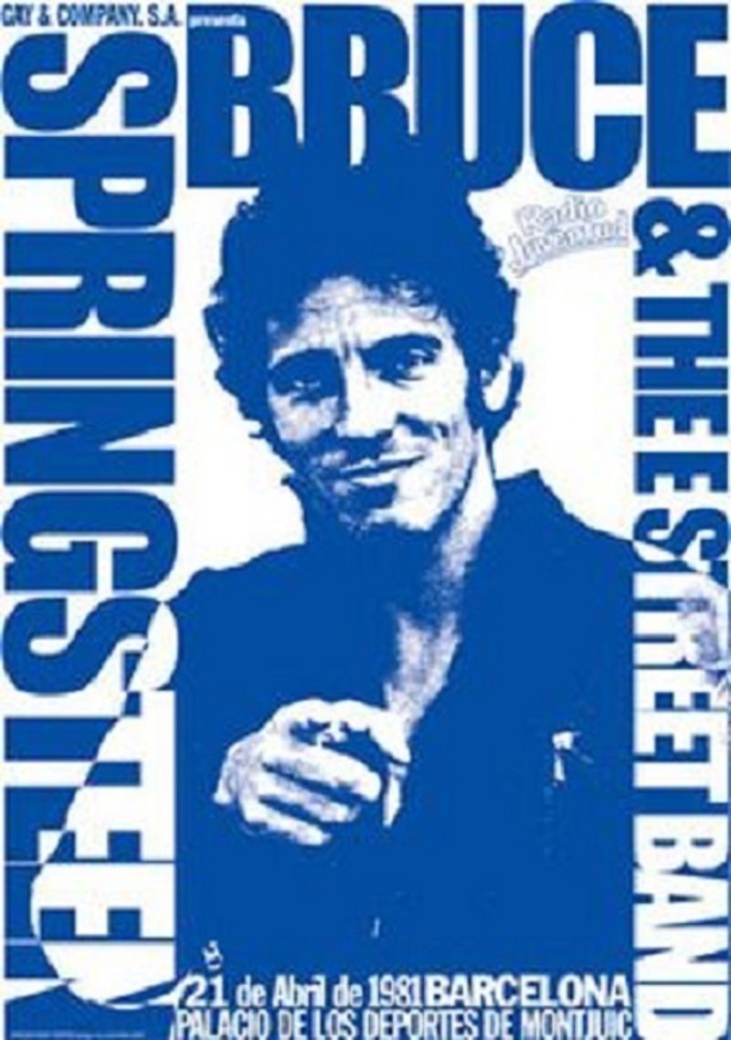 CARTEL DEL CONCIERTO DE SPRINSTEEN EN BARCELONA EN 1981