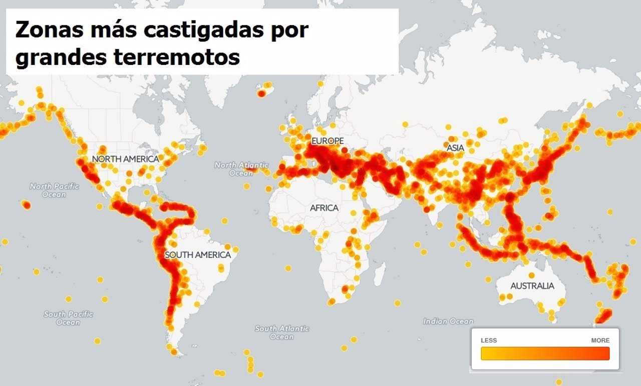 Resultado de imagen para zonas sismicas mas grandes del mundo