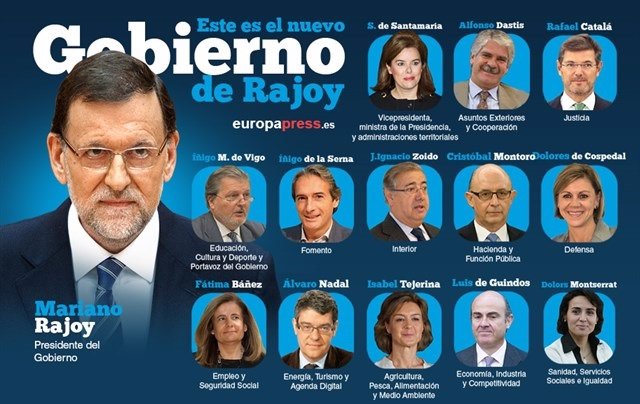Resultado de imagen de ministros de gobierno de españa