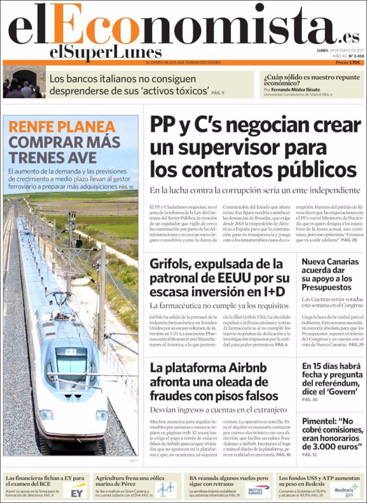 Las Portadas De Los Peri Dicos Econ Micos De Hoy Lunes De Mayo