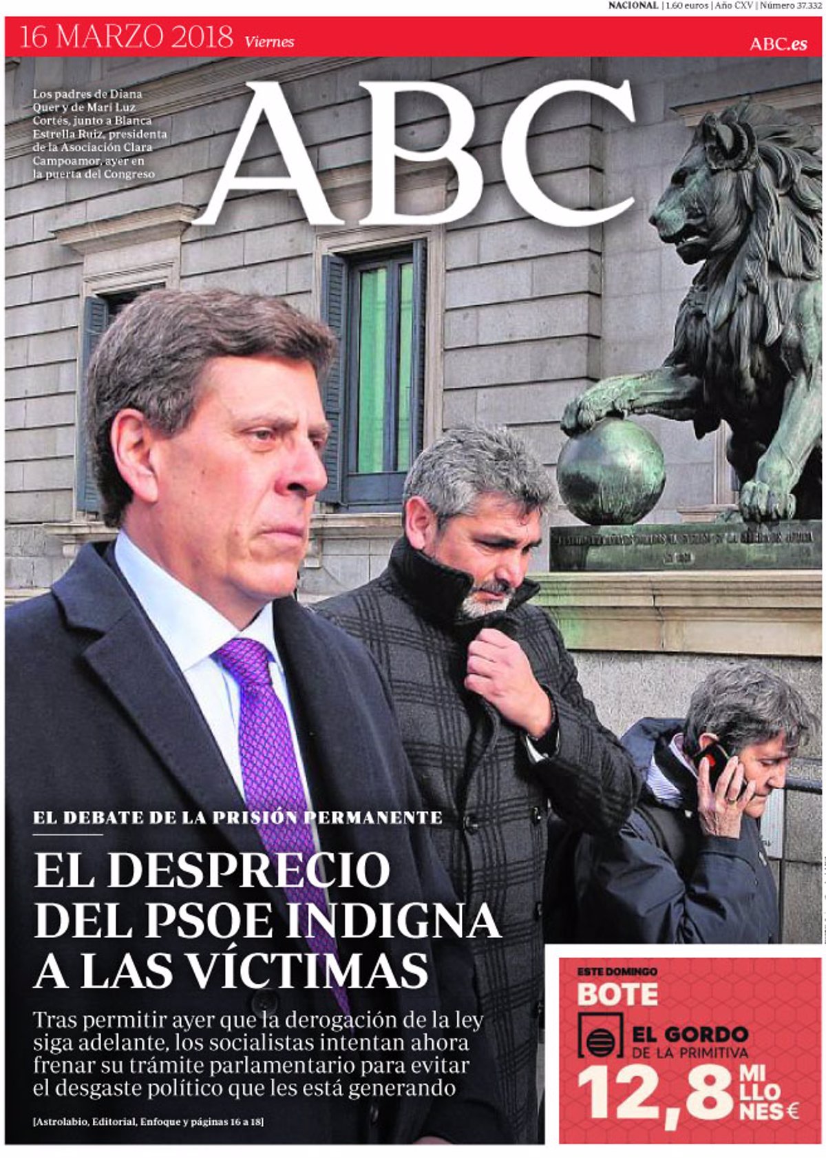 Las Portadas De Los Peri Dicos De Hoy Viernes De Marzo De