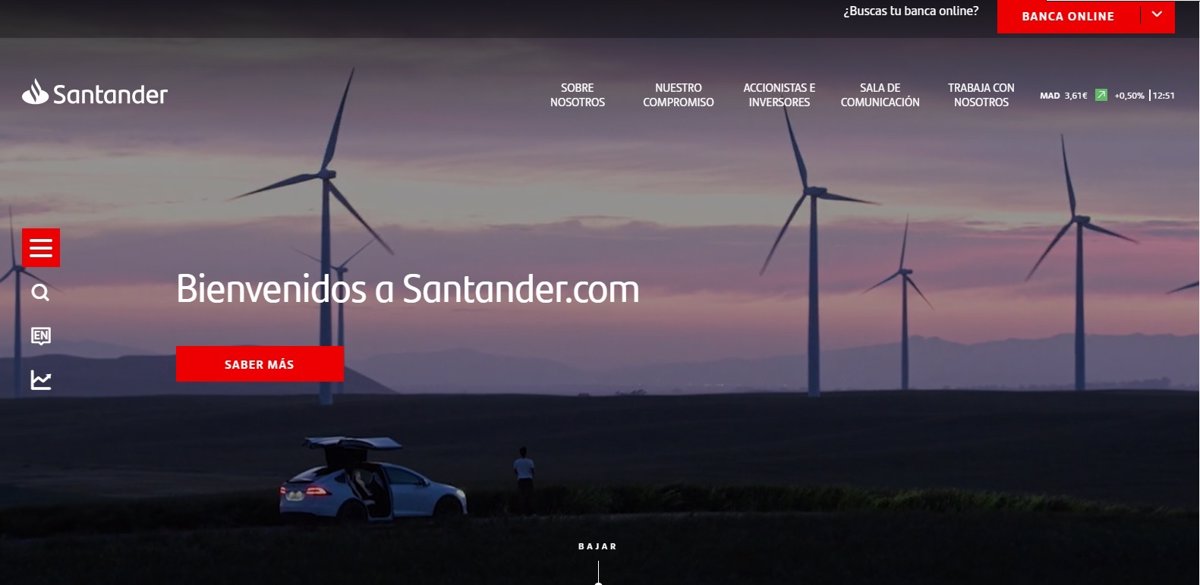 Banco Santander Renueva Su Web Corporativa Como Parte De Su