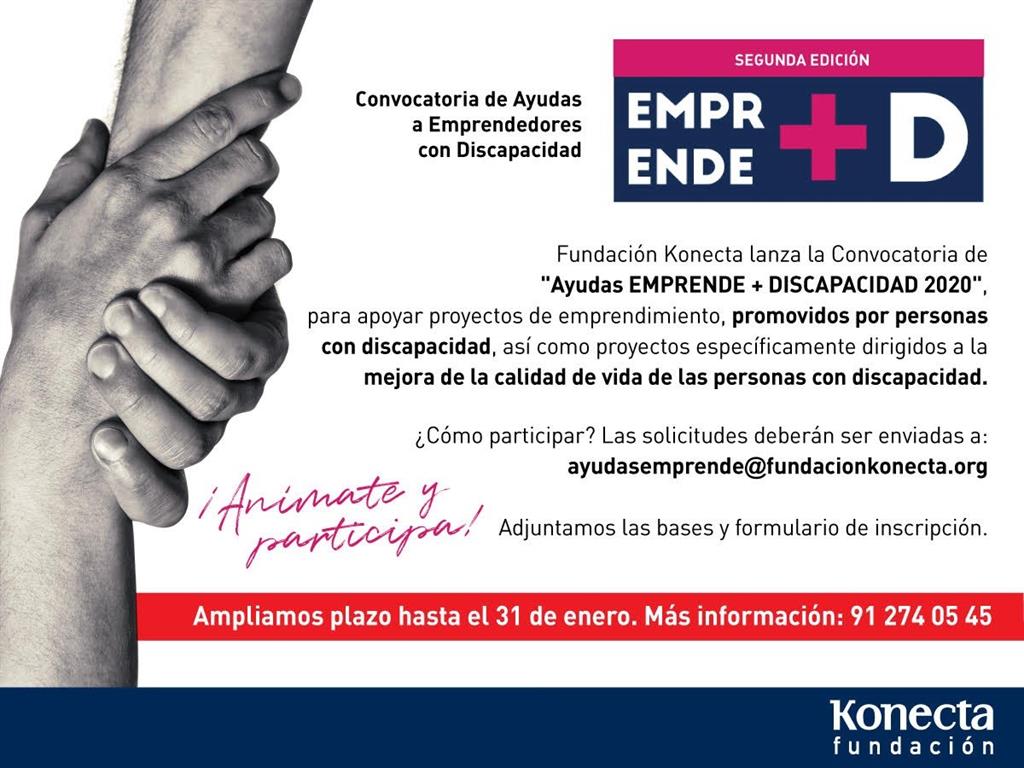 Fundación Konecta amplía el plazo de presentación de proyectos de