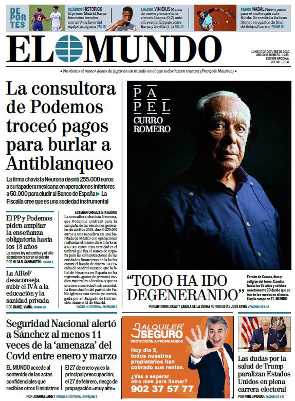 Europa Press On Twitter Quotlas Portadas De Los Peridicos