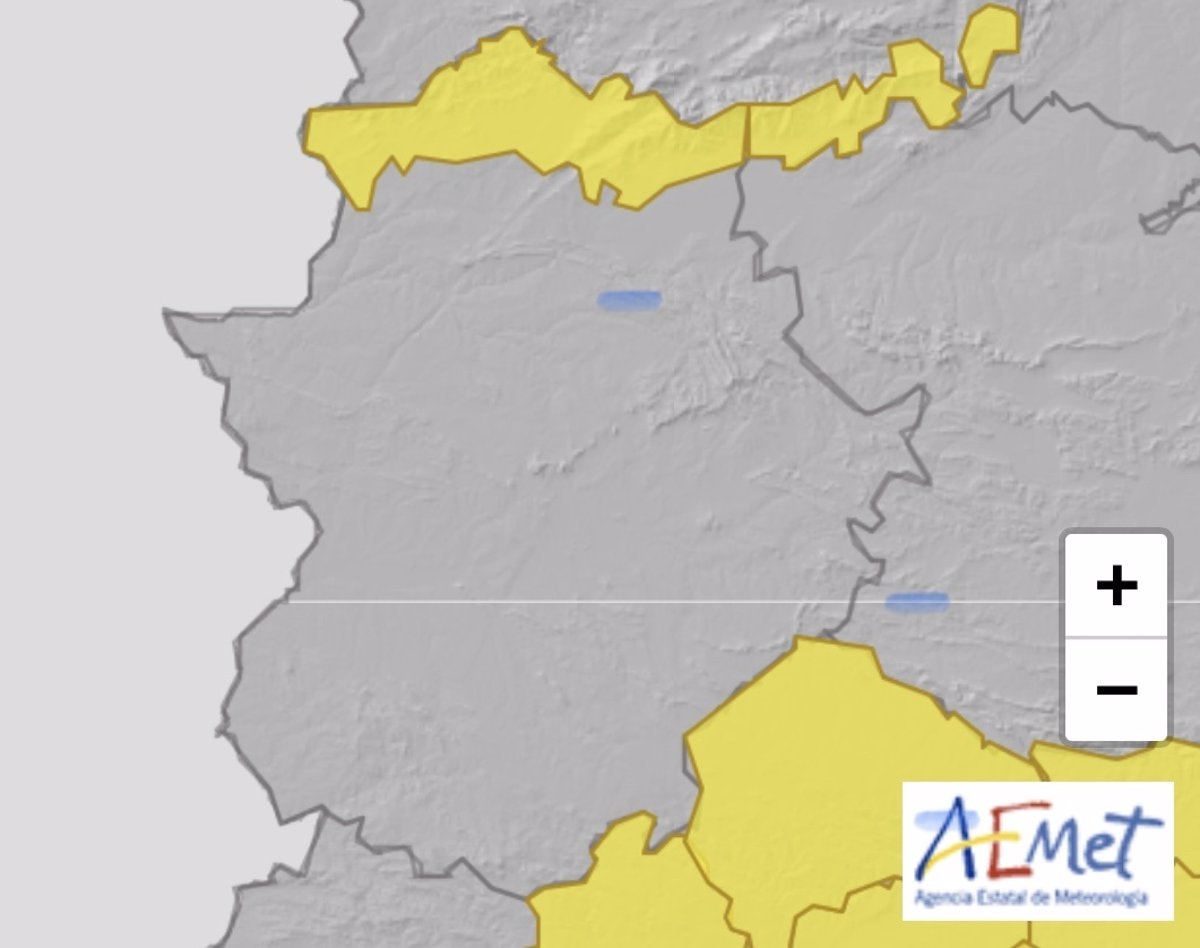 El norte de Cáceres continuará en alerta amarilla por lluvias este viernes