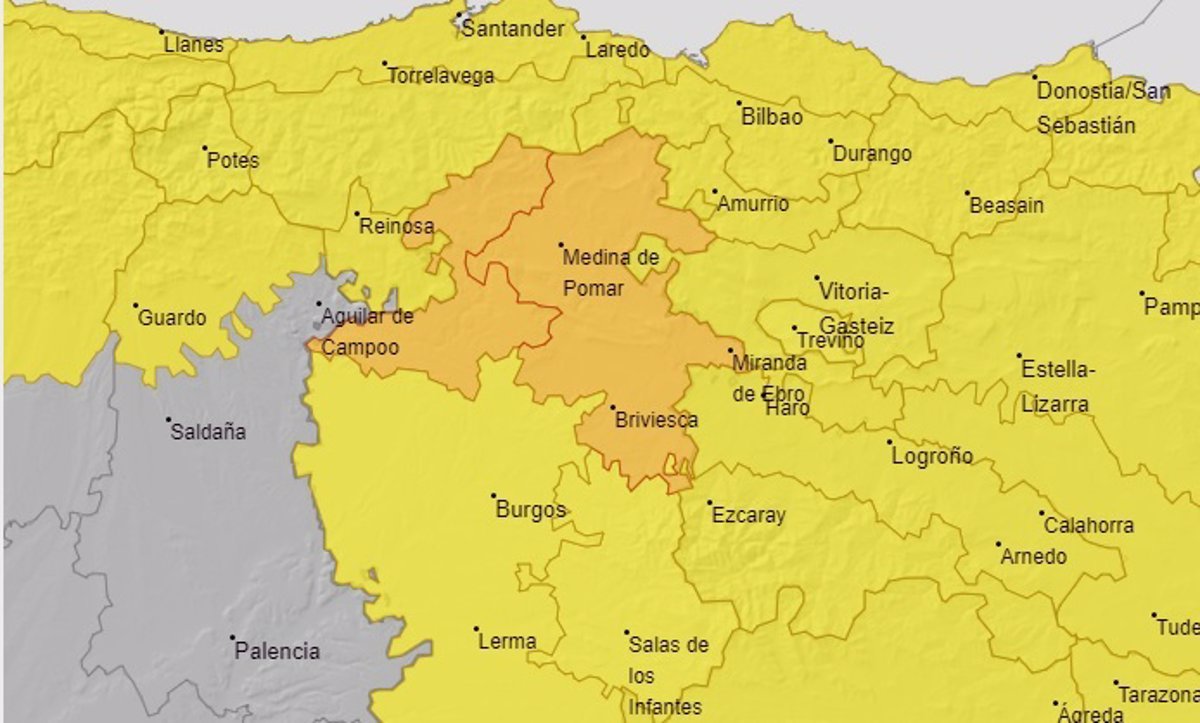 Aumenta A Naranja El Nivel De Alerta En Burgos Este Lunes Por Lluvias Y