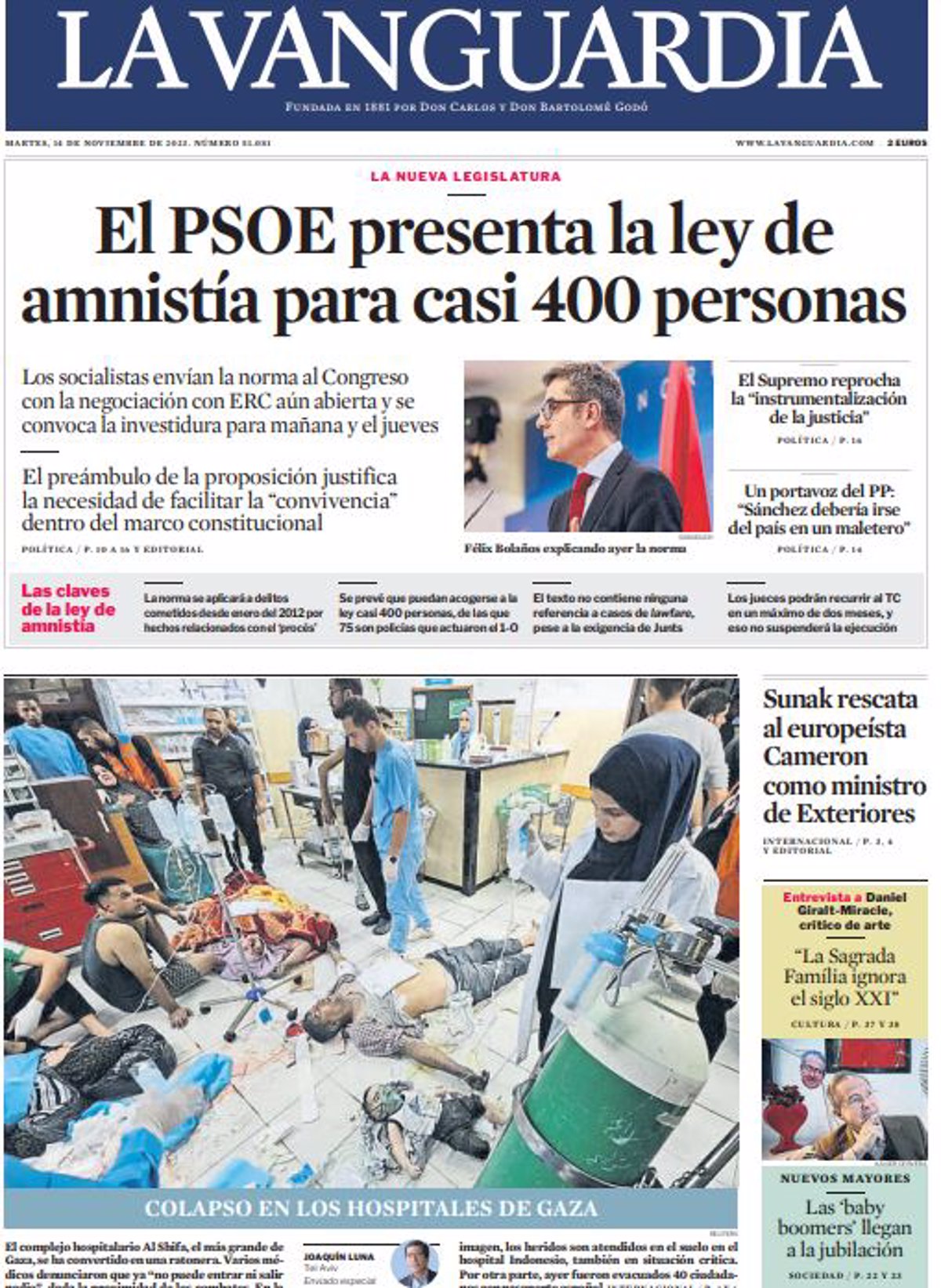 Las Portadas De Los Peri Dicos Del Martes De Noviembre