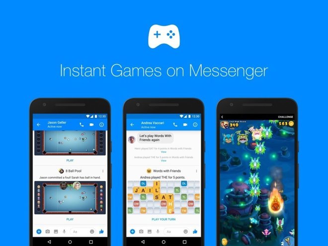 Instant games messenger facebook