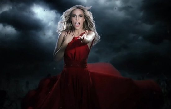 Edurne Eurovisión 2015 vestido rojo