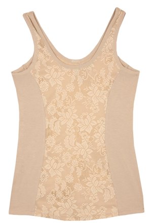 Camiseta de tirante y bordado en el centro de Janira