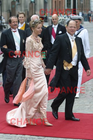 Kardam de Bulgaria y Miriam Ungría en la boda de Federico de Dinamarca y Mary Donaldson