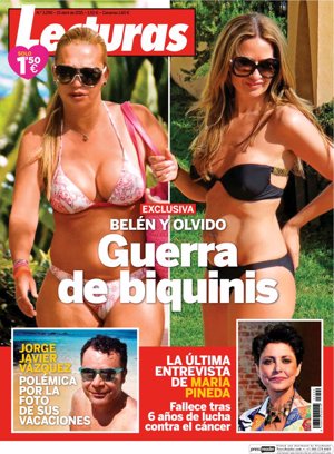 Guerra de biquinis entre Olvido Hormigos y Belén Esteban. Las dos enemigas más famosas de la televisión han puestos sus cuerpos al sol