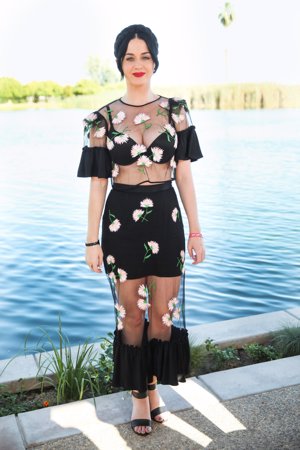Katy Perry, muy atrevida para la ocasión con vestido con transparencias