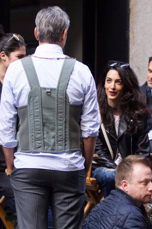 Amal Clooney, visita de trabajo al set de rodaje de su marido Gorge Clooney