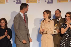 Los Reyes  en la entrega de la XXXII edición de los Premios Internacionales de Periodismo Rey de España y de la XI edición del Premio Don Quijote de Periodismo.