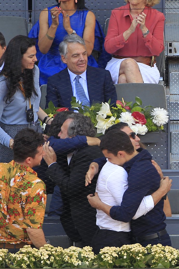 José Coronado, Álex González y Miguel Ángel Silvestre en el Mutua Madrid Open