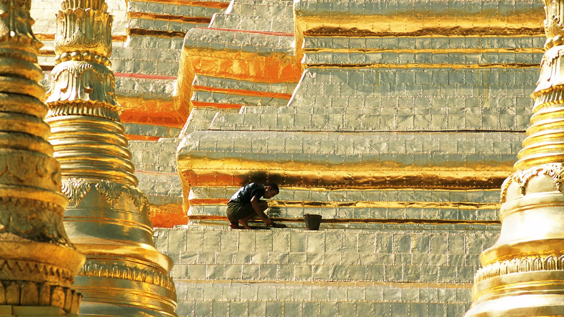 Pagoda de Schwedagon en Myanmar