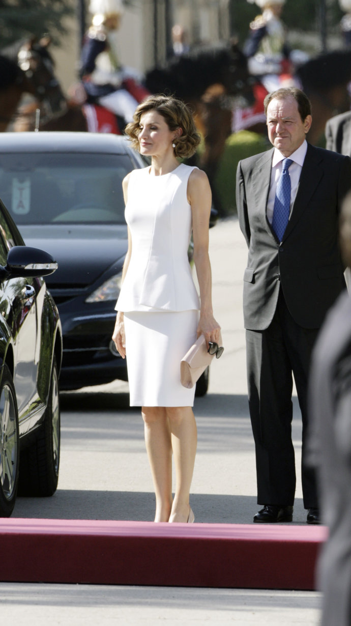 La Reina Letizia Ortiz en la recepción