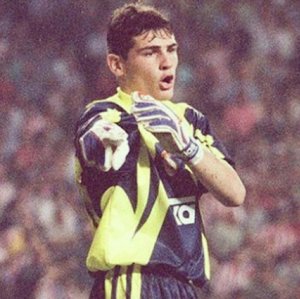 Iker Casillas el día de su debut con el Real Madrid el 12 de septiembre de 1999