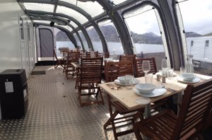 El interior de este impresionante camión  que nos llevará por el país helado