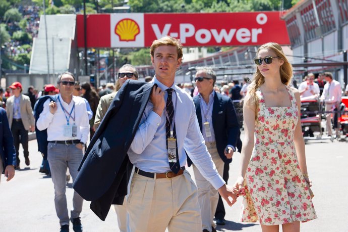 Beatrice Borromeo con Pierre Casiraghi en el GP de Mónaco