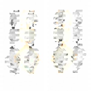 Pendientes Apolo en plata y mop blanca por 209 euros