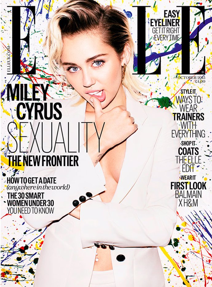 miley cyrus para elle uk