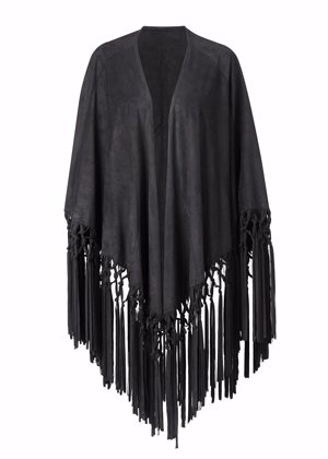 PONCHO DE FLECOS MANGO