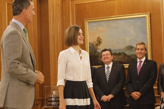 Felipe VI y Letizia en el palacio de la Zarzuela