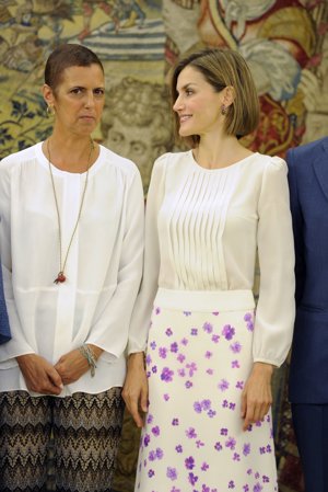 La Reina Letizia en sus primeras recepciones en solitario tras las vacaciones de verano