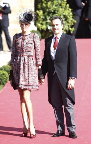 Nieves Álvarez en la boda de Rafael Medina