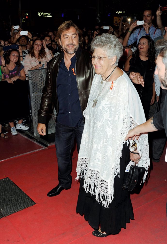 Javier Bardem y Pilar Bardem en el estreno de la película Ma ma