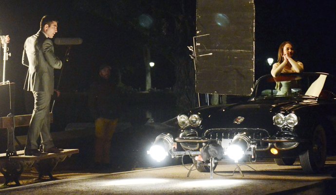 Paula Echevarría y Miguel Ángel Silvestre en el rodaje de Velvet