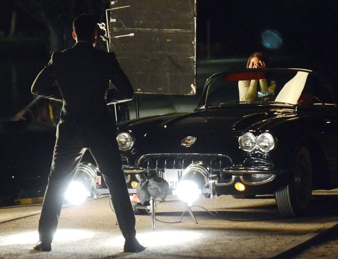 Paula Echevarría y Miguel Ángel Silvestre en el rodaje de Velvet