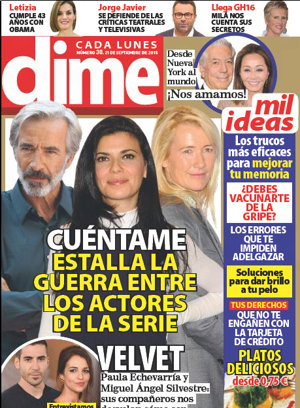 Portada de la revista 'Dime' y la guerra de 'Cuéntame'