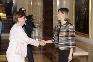 La Reina Letizia en la reunión del Patronato sobre Discapacidad