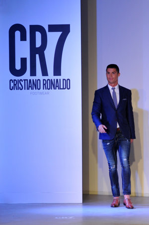 Cristiano Ronaldo en la presentación de sus nueva línea de calzado CR7