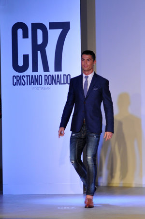 Cristiano Ronaldo en la presentación de sus nueva línea de calzado CR7