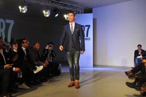 Cristiano Ronaldo en la presentación de sus nueva línea de calzado CR7