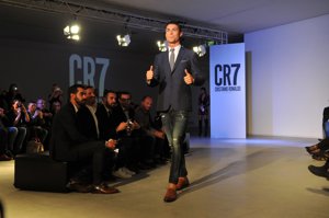 Cristiano Ronaldo en la presentación de sus nueva línea de calzado CR7