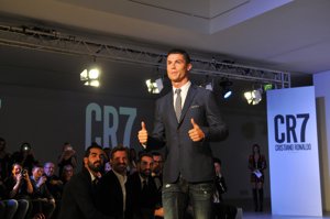Cristiano Ronaldo en la presentación de sus nueva línea de calzado CR7