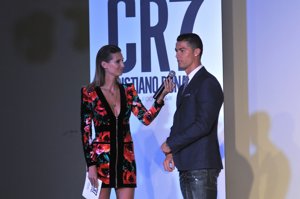 Cristiano Ronaldo en la presentación de sus nueva línea de calzado CR7