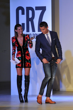Cristiano Ronaldo en la presentación de sus nueva línea de calzado CR7