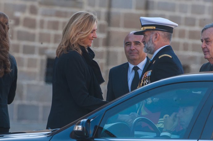 La Infanta Cristina en el funeral del Infante Don Carlos